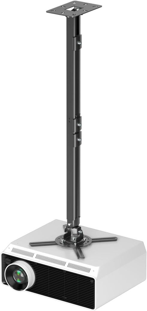 suptek Projector Ceiling Mount Bracket, Adjustable Height 30.7-49.21inch for LCD/DLP Projectors, Black