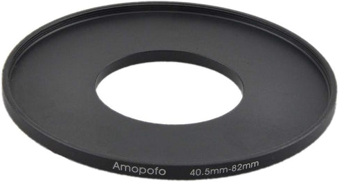 Metal Step Up Ring Adapter 40.5mm to 82mm, CNC Machined Space Aluminum with Matte Black Finish