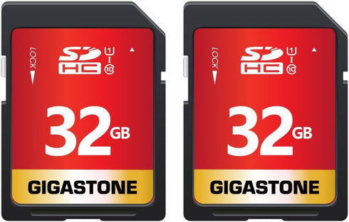 Gigastone 32GB SD Card 2-Pack UHS-I U1 Class 10 SDHC Memory Card High-Speed