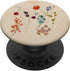 Cute Simple Wildflowers Pattern Design on Beige PopSockets Standard PopGrip