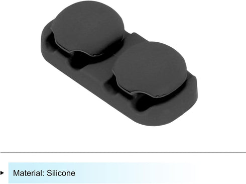 MECCANIXITY Cable Clips Organizer for Desk - 4 Slot Silicone Adhesive Wire Holders for USB Cable, Black