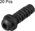 uxcell 20pcs 4mm Inner Dia PVC Strain Relief Cord Boot Protector for Power Tool Hose, Black