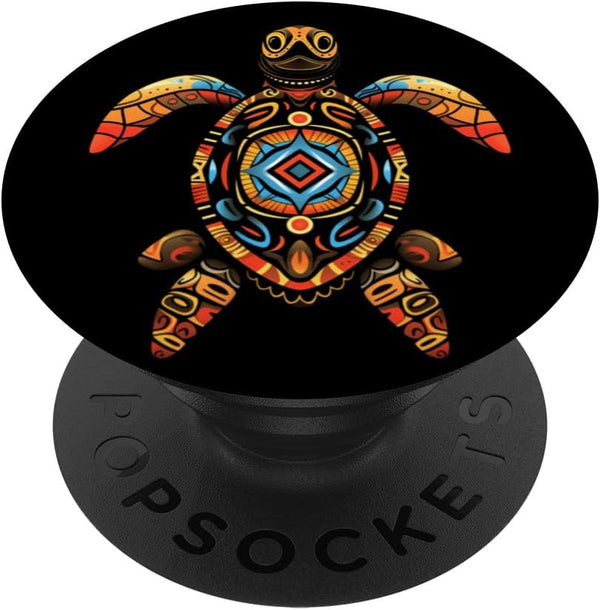 Sea Turtle Native American Tribal Indian Tribes PopSockets Swappable PopGrip