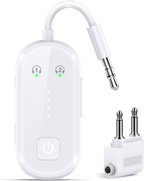 LAICOMEIN Premium Bluetooth 6.0 Transmitter Receiver,Airplane Adapter for All Airpods,2 Headphones Support,Wireless Transmitter