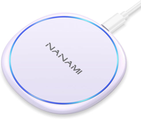 NANAMI Wireless Charger Pad, Compatible with iPhone 16/16 Plus/16 Pro/16 Pro Max, Qi Charger for Samsung Galaxy