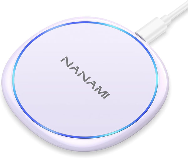 NANAMI Wireless Charger Pad, Compatible with iPhone 16/16 Plus/16 Pro/16 Pro Max, Qi Charger for Samsung Galaxy