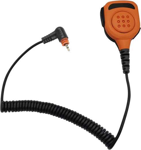 Two Way Radio Shoulder Mic Remote Speaker Microphone with 3.5mm Earpiece for Motorola Walkie Talkie (Orange)