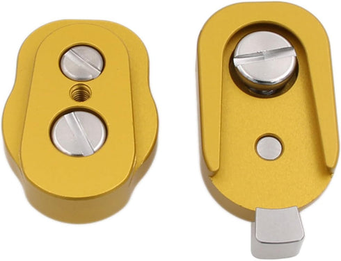 Quick Release Lock Mount Plate Bracket for ARRI RED Camera Monitor, Wireless Focus Motor, 3/8" 1/4 Screw (Yellow)
