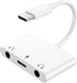 iPad Headphone Adapter, Headphone Splitter for 2 Headphones, 3 in 1 USB C to 3.5mm Jack Audio Adapter with Charging