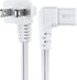 Universal 2 Prong Angled 18 AWG Power Cord - NEMA 1-15P to IEC320 C7 for PS4 PS3 Slim LED HDTV (6 Feet)