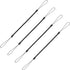Plastic Elastic Tether Lanyard for Touch Pens, Retractable Anti-Lose Tablet Pens, Pack of 4 (8.66-inch, Black)
