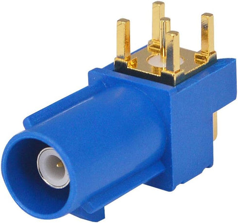 Kaunosta GPS Telematics or Navigation RF Coax Connector Fakra C Right Angle Blue