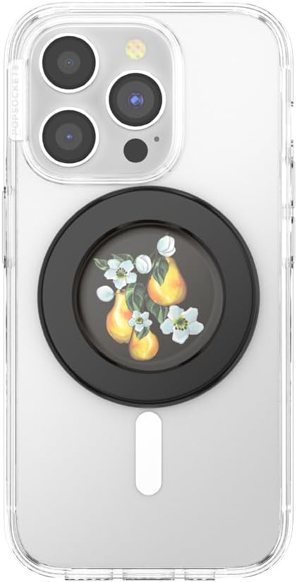 PopSockets Phone Grip Compatible with MagSafe, Wireless Charging Compatible, Phone Holder - Pear Blossom