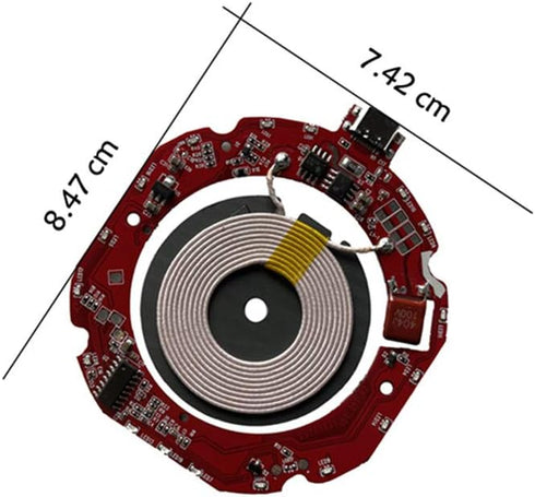 Taidacent Type C Car Mobile Phone Magnetic Qi Fast Wireless Charger/Charging/Charge Transmitter PCB Module 15W 10W 7.5W 5V 2A Input