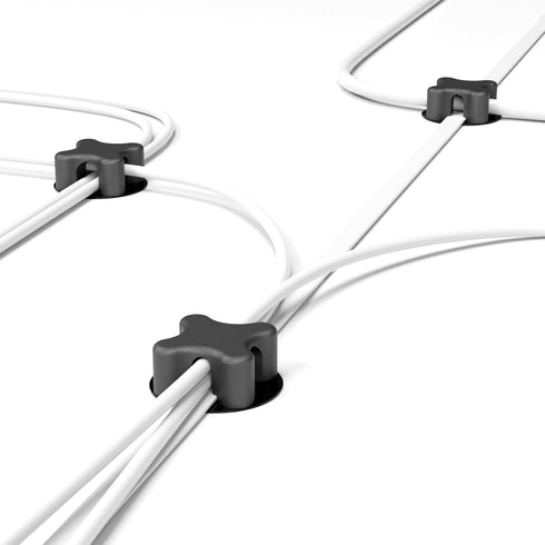Magnetic Cable Holder Clip, Desktop Cord Keeper Organizer for Home Office Supplies, Wire Management (Black 10Pcs)