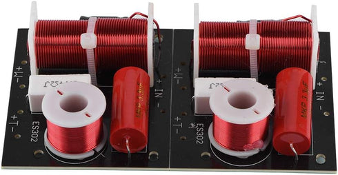 Zerone 2Pcs Speaker Frequency Divider Board, 2 Way Treble/Bass Hi-Fi Audio Crossover Filter DIY Module