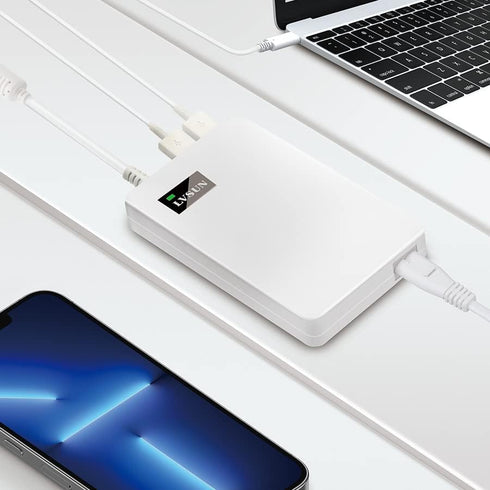 Universal Laptop Charger 90W 65W 45W with 12 Tips for HP, Acer, Lenovo, Dell, Samsung, Sony, IBM, Fujitsu, White