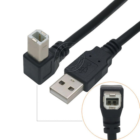 Tivid 59inch 2.0 90 2.0 480Mbps 4.9Feet) USB High Speed Printer/Scanner Right Angle Cable USB Printer Cable Degree USB