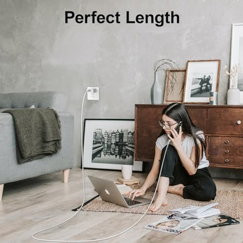 Phone Charger Fast Charging, 20W USB C Wall Charger with 3Pack 6FT USB C to Lightning Cable for iPhone 14/13/12/11