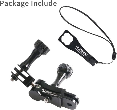Aluminum Alloy 360 Degree Rotation Ball Joint Mount Adapter, Swivel Arm Mount Pivot Extension for Gopro Hero 13 Black,