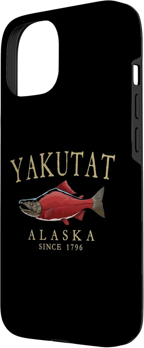 Yakutat Alaska Salmon Fishing Souvenir Ideas 1796 15 Yakutat Alaska Salmon Fishing Since Tan Letters Case for iPhone