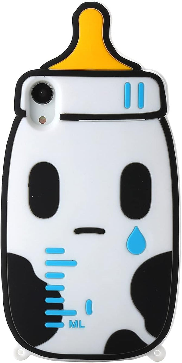 3D Feeding Bottle Case for iPhone XR 6.1", Cute Kawaii Baby Bottle Shape Soft Silicone Case for Kids Teens Girls