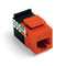Leviton GigaMax 5E QuickPort Connector, Cat 5E, Orange, 5G108-RO5