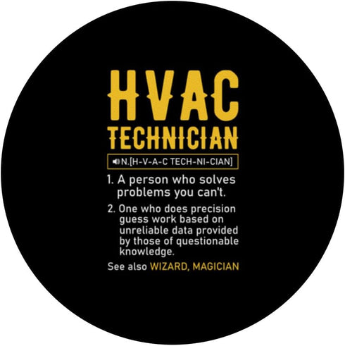 HVAC Technician Worker Handyman Funny Definition Repairman PopSockets Standard PopGrip