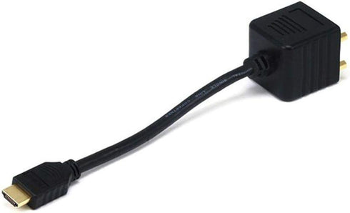 Monoprice Video Splitter - HDMI Male to 2X DVI-D Female, Gold Plated, Black