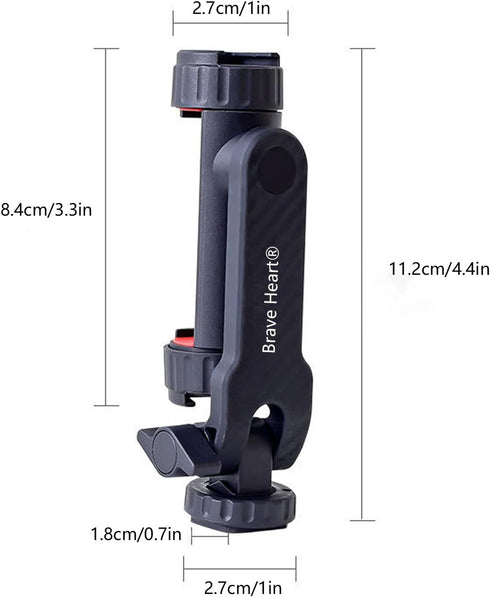 Zhrmzhg 1/4" Screw Mount Mini Tripod Selfie Stick, Portable Tabletop Stand for Phones & Most Cameras, Lightweight