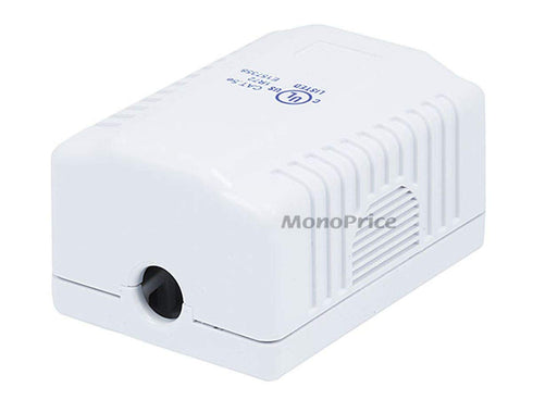Monoprice Surface Mount Box Cat5e Single (107090) - White