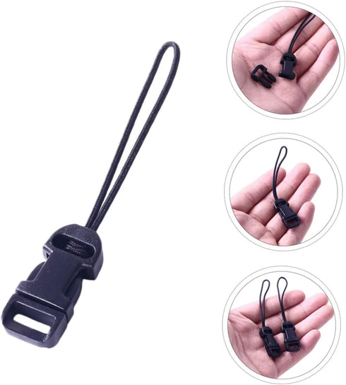 CALLARON 8pcs Quick Release Camera Buckle Clip Adapter for Strap, Easy Release Anchor Links for SLR, Black