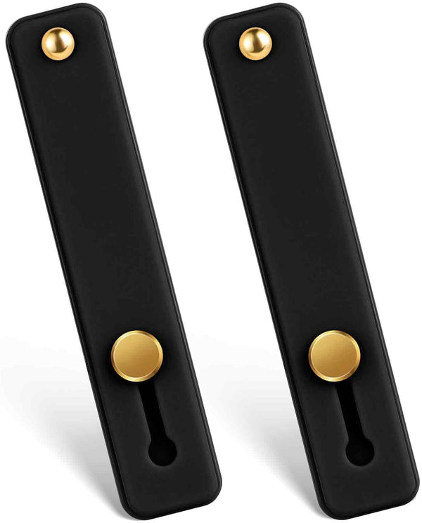 2 Pcs Universal Phone Loop Finger Holder, Portable Grip Strap for Phone Case, Suitable for Most Mobile Phones (Black)