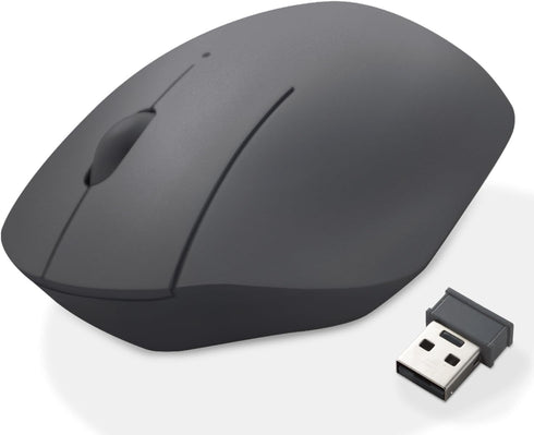 ELECOM Wireless Mouse, Ergonomic Shape, 2.4Ghz Silent Click, 20-Month Battery Life, Compatible with PC & Mac