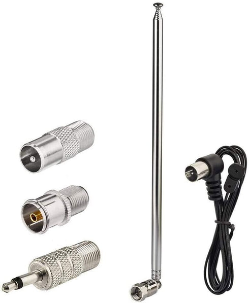 Superbat Telescopic FM Antenna for Stereo Receiver Indoor, FM Radio Antenna 75 Ohm
