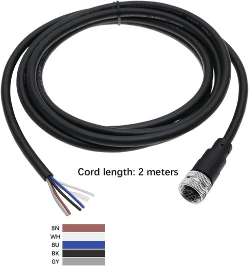 5 Pin M12 Sensor Connector Straight Aviation Cable Female to Female Waterproof Electrical Cable for Automation Control
