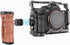Hersmay 1/4"-20 Wooden Side Handle Quick Release Camera Hand Grip with Screws Stabilizer with ARRI-Style Mount Screw