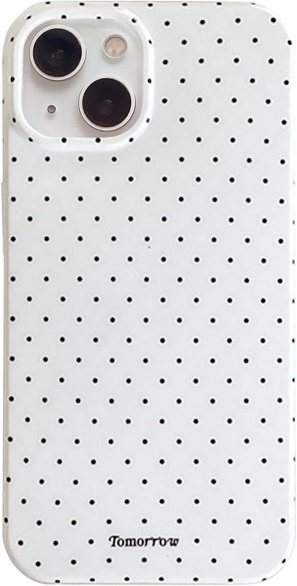 inewateri Compatible with iPhone 13/iPhone 14 Case with Cute Fashion Polka Dot Aesthetics