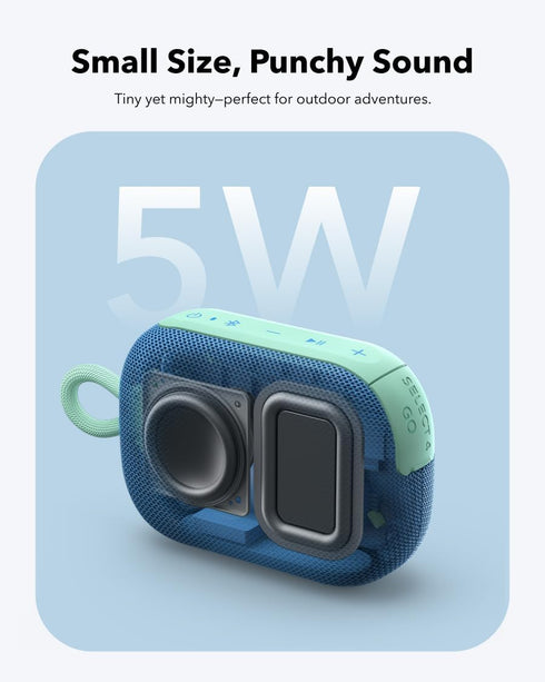 Soundcore Select 4 Go Bluetooth Speaker, Ultra Portable, 20 Hours Playtime, IP67 Waterproof, Ideal for Indoors and