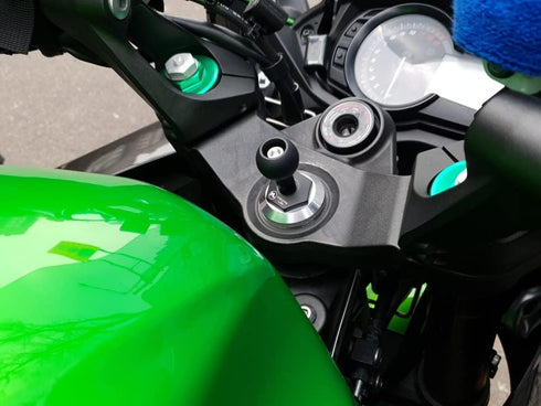 MotoMount Ninja for Kawasaki Ninja, 12mm Hexagon Hole Mount with 1inch Ball, Compatible with Phone/Camera/GPS