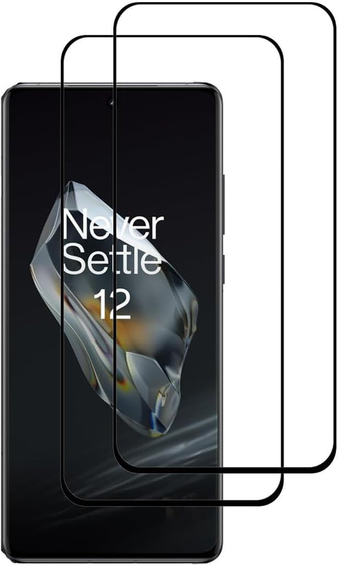 OnePlus 12R 2 Pack Black Tempered Glass Screen Protector 9H Frontier - Ultimate Protection for Your Device!