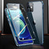 iPhone 12 Pro Max Case with Safety Lock & Strong Magnetic Adsorption, 360 Full Body Protection, Blue