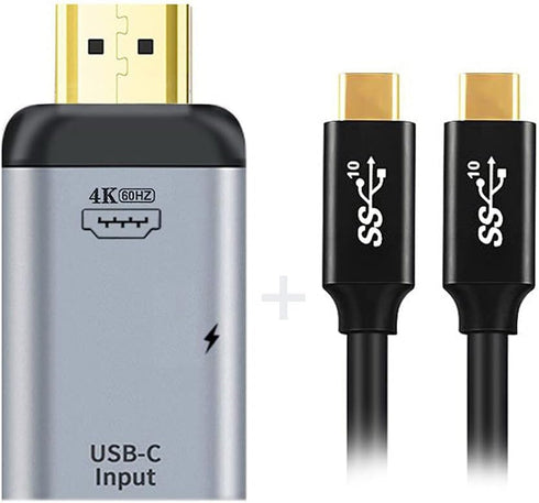 Xiwai 100W USB-C to HDMI Cable, 10Gbps, 4K 60Hz, PD Power Adapter for Phone & Laptop, 1080p HDTV Sink.