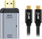 Xiwai 100W USB-C to HDMI Cable, 10Gbps, 4K 60Hz, PD Power Adapter for Phone & Laptop, 1080p HDTV Sink.
