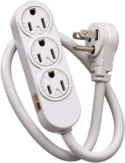 Leviton 3-Outlet Power Strip for Use Inside Structured Media Center, 49605-APS, White