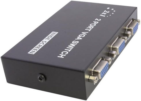 2 Port VGA SVGA Monitor Sharing Switch Box, 2 in 1 Out for LCD PC TV Monitor