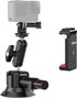 UURig SC-01 Suction Mount 3" for Vlogging Action Camera, Car Mount with Smartphone Clamp for iPhone 16 15 14 13