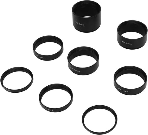 M48 Extension Tube Kit for Cameras and Eyepieces, Focal Lengths 3-30mm, M48X0.75 on Both Sides
