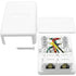 NECABLES Phone Jack Surface Mount Dual Port Telephone Jack Box with 4 Screw Terminals to 2 RJ11
