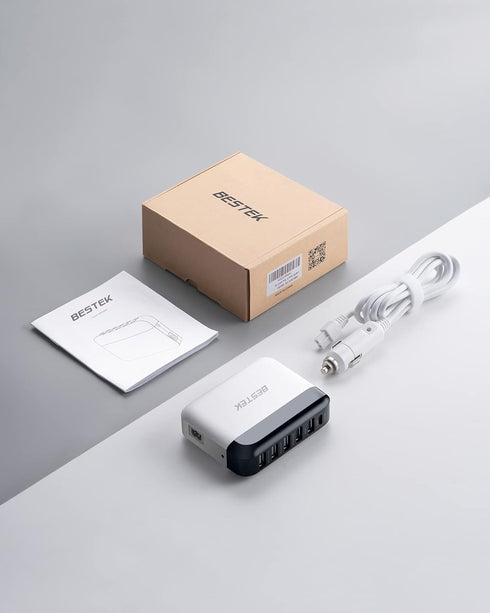 BESTEK Multi Ports USB Car Charger - Fast Charge 86W 9A Quick Charge 3.0 & USB-C PD Adapter for Cell Phones, Tablets